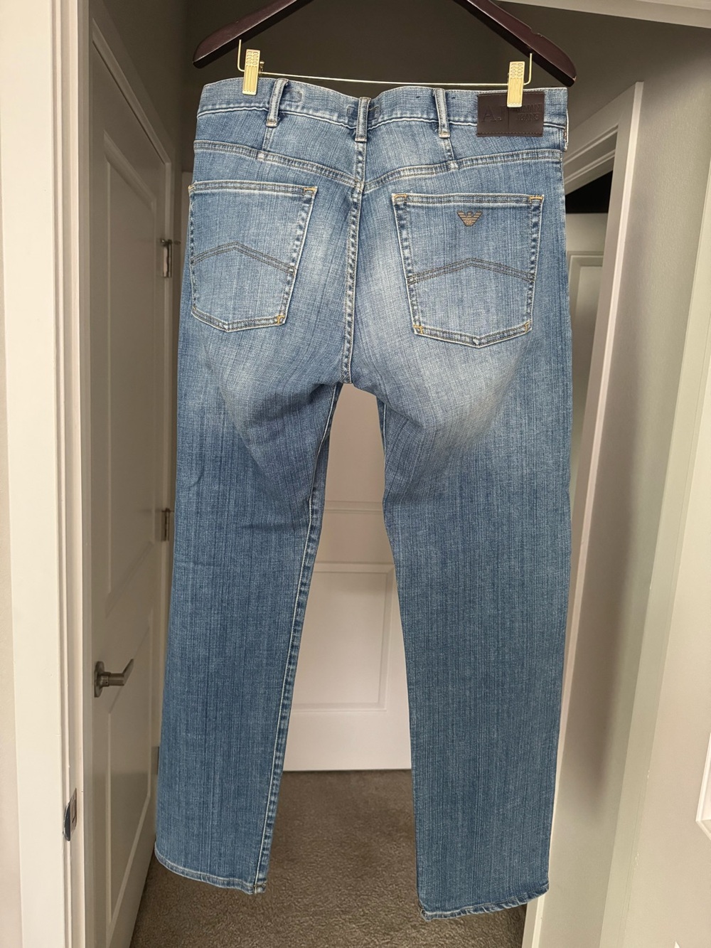 Armani Jeans Men's Medium Blue J31 Straight Jeans 34x32